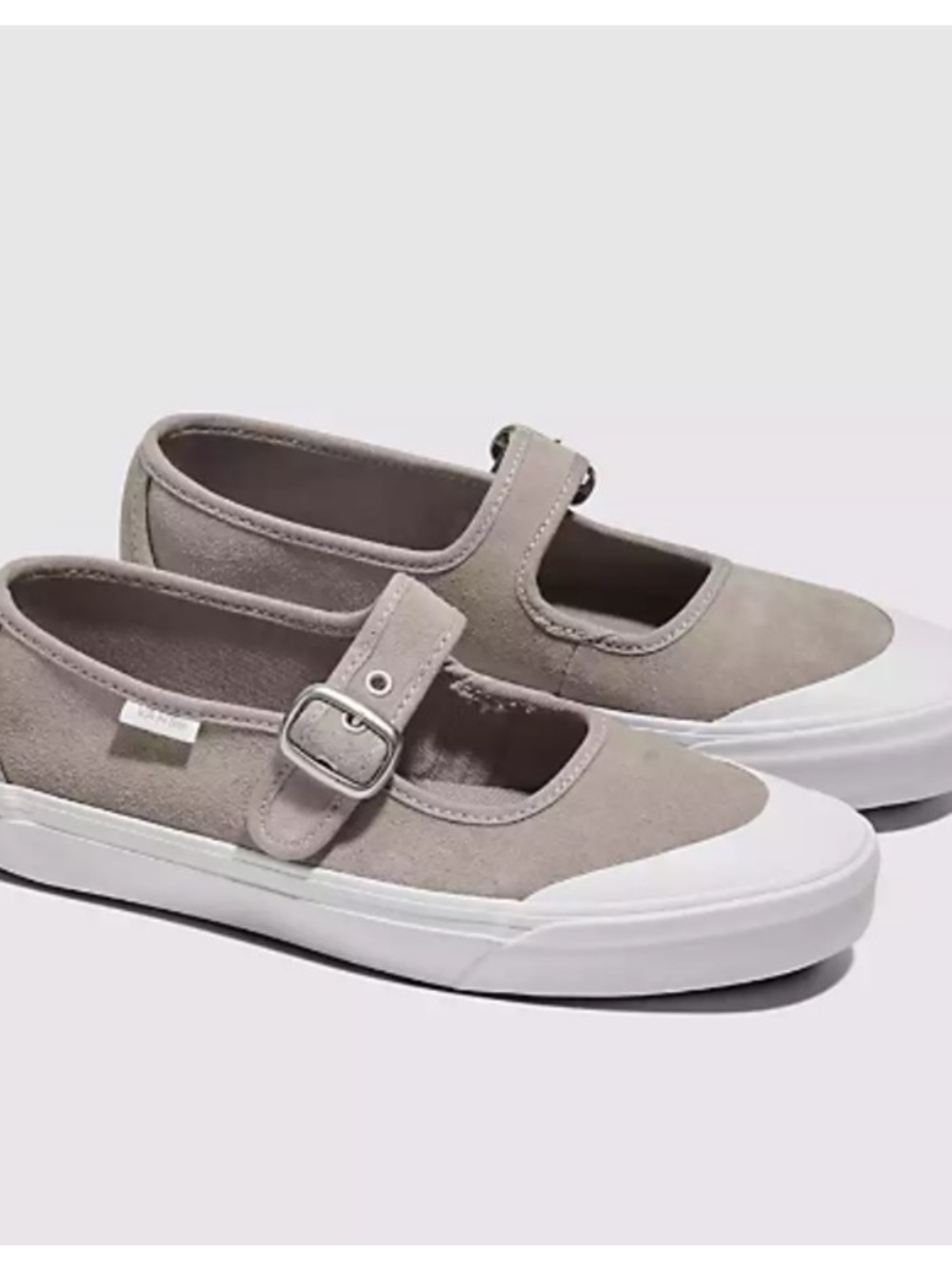 Vans Mary Jane Flats White & Gray.